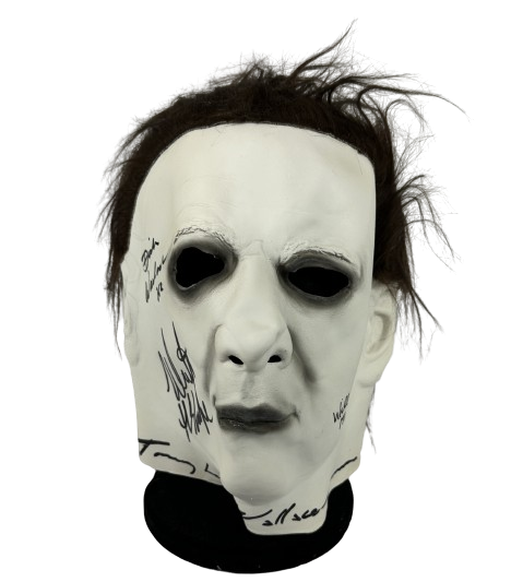 Lee Wallace, Castle, Sandin, Warlock signed inscribed Mask JSA COA Michael Myers