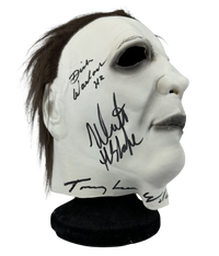 Lee Wallace, Castle, Sandin, Warlock signed inscribed Mask JSA COA Michael Myers