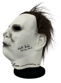 Lee Wallace, Castle, Sandin, Warlock signed inscribed Mask JSA COA Michael Myers