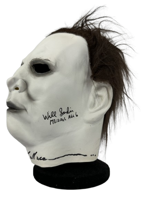 Lee Wallace, Castle, Sandin, Warlock signed inscribed Mask JSA COA Michael Myers