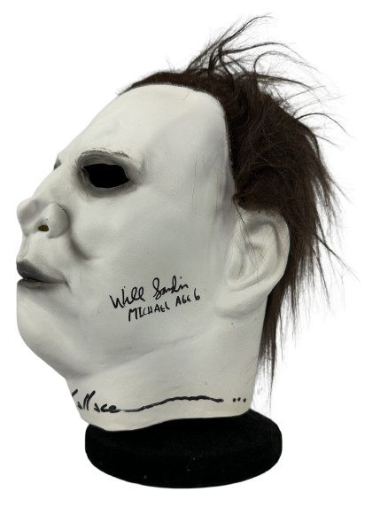 Lee Wallace, Castle, Sandin, Warlock signed inscribed Mask JSA COA Michael Myers