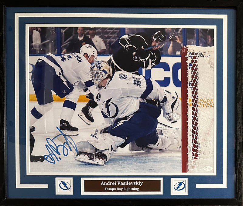 Andrei Vasilevskiy signed 16x20 framed photo NHL Tampa Bay Lightning PSA COA