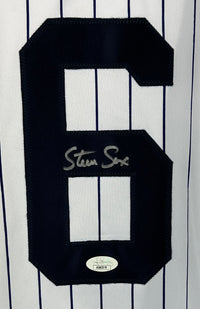 STEVE SAX SIGNED AUTOGRAPHED PINSTRIPE PRO STYLE JERSEY JSA COA