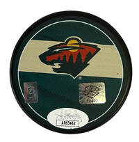 Matt Boldy autographed signed puck NHL Minnesota Wild JSA COA