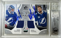 Vasilevskiy & Kucherov auto 2019 All Star Lightning BAS Encap game used worn