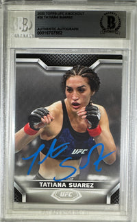 Tatiana Suarez auto card 2020 Topps #36 UFC BAS Encapsulated