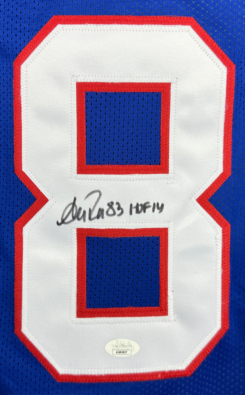 ANDRE REED AUTOGRAPHED SIGNED INSCRIBED BLUE PRO STYLE JERSEY