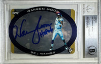 Warren Moon auto inscribed card 1996 UP SPX #25 NFL Minnesota Vikings BAS Encap