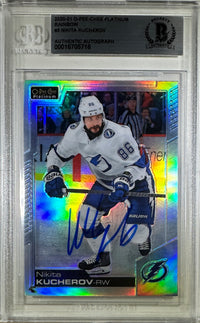 Nikita Kucherov auto card 2020-21 O-Pee-Chee card Tampa Bay Lightning BAS Encap