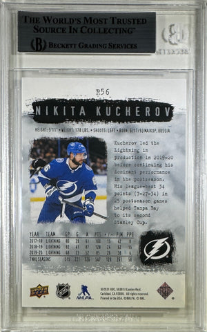 Nikita Kucherov auto card 2020-21 SP Authentic Tampa Bay Lightning BAS Encap UD