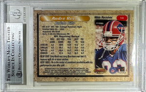 Andre Reed auto inscribed Topps 1998 #13 Buffalo Bills BAS Encap card