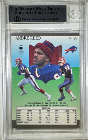 Andre Reed auto inscribed Fleer Ultra 1991 #6 Buffalo Bills BAS Encap