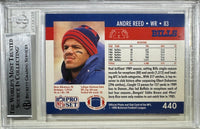 Andre Reed auto inscribed NFL Pro Set 1990 #440 Buffalo Bills BAS Encap