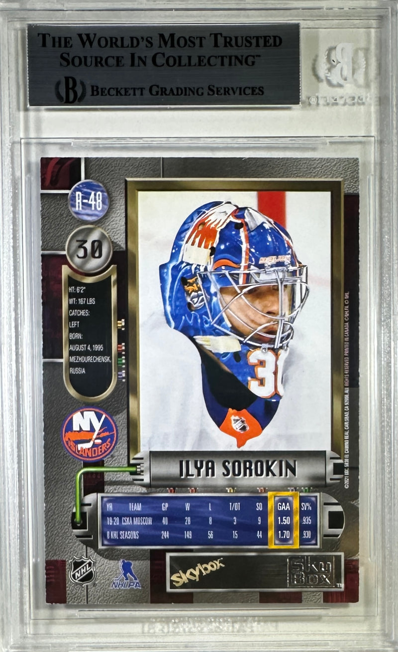 Ilya Sorokin 2021 SkyBox encap RC New York Islanders BAS