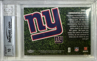 Jeremy Shockey auto Fleer 2006 card New York Giants BAS Encap Game used