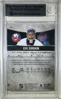 Ilya Sorokin 2021 Upper Deck encap #29 RC New York Islanders BAS