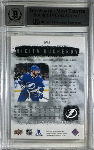 Nikita Kucherov auto card 2021 SP Authentic Tampa Bay Lightning NHL BAS Auto 10