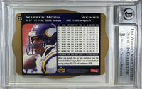 Warren Moon auto insc card 1996 UP SPX #25 NFL Vikings BAS Encap auto 10