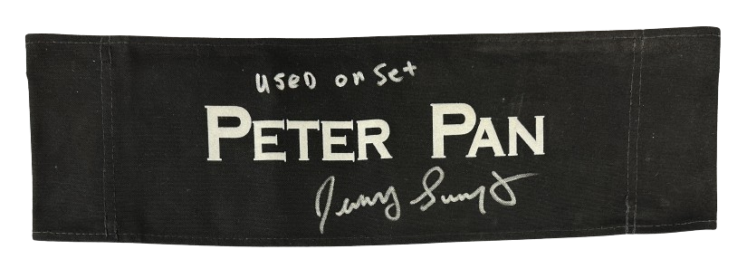 Jeremy Sumpter signed inscribed Peter Pan movie set used seat back JSA COA