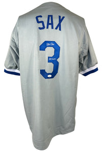 STEVE SAX SIGNED AUTOGRAPHED GREY PRO STYLE JERSEY JSA COA