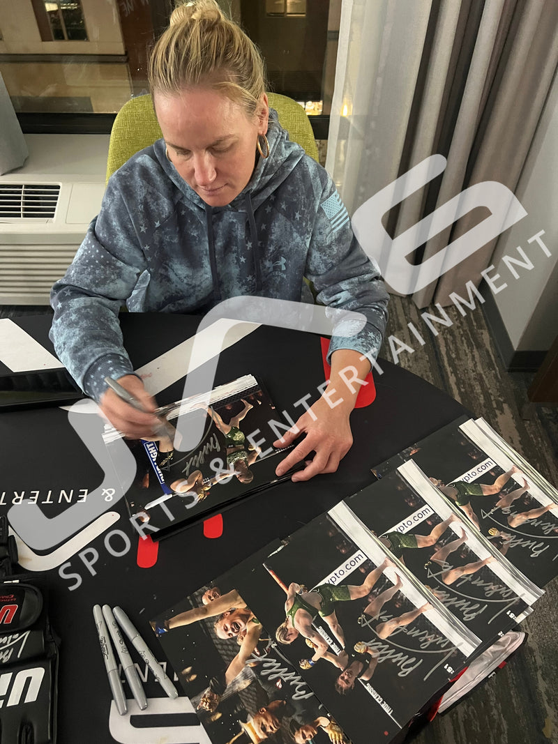 Valentina Shevchenko autographed inscribed 8x10 photo UFC The Bullet JSA COA Alexa Grasso