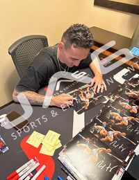 Max Holloway autographed signed 8x10 photo UFC Blessed JSA COA Justin Gaethje