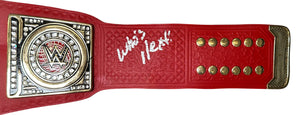 Bill Goldberg autographed inscribed replica championship belt WWE WCW JSA COA