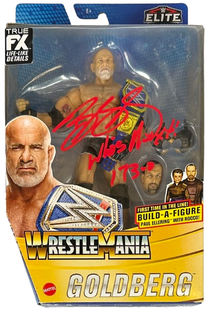 Bill Goldberg autographed inscribed action figure WWE Elite Collection JSA COA