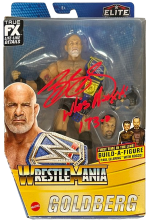 Bill Goldberg autographed inscribed action figure WWE Elite Collection JSA COA