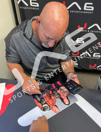 Bill Goldberg autographed signed 8x10 photo WWE Brett Hart JSA The Longest Yard