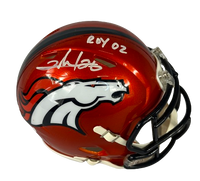 Clinton Portis autographed inscribed Flash mini helmet Denver Broncos JSA COA