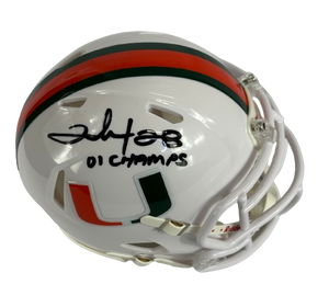 Clinton Portis autographed signed inscribed mini helmet Miami Hurricanes JSA COA