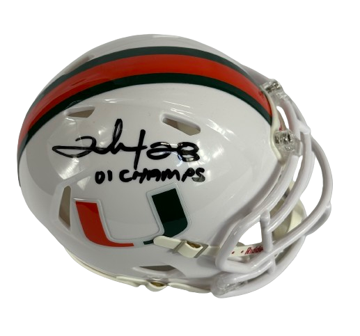 Clinton Portis autographed signed inscribed mini helmet Miami Hurricanes JSA COA