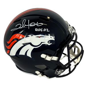 Clinton Portis signed inscribed Full Size helmet NFL Denver Bronco JSA COA