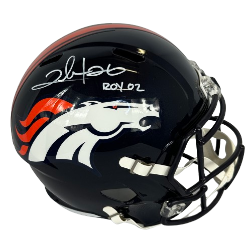 Clinton Portis signed inscribed Full Size helmet NFL Denver Bronco JSA COA