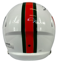 Clinton Portis signed inscribed NCAA Stat Full Size helmet Hurricanes JSA COA