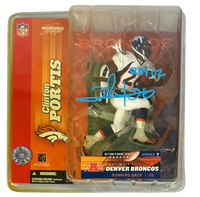 Clinton Portis autographed signed inscribed figure NFL Denver Broncos JSA COA