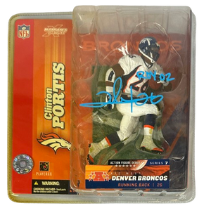 Clinton Portis autographed signed inscribed figure NFL Denver Broncos JSA COA