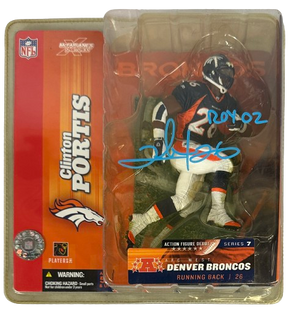 Clinton Portis autographed signed inscribed figure NFL Denver Broncos JSA COA