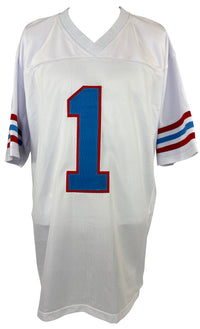 Warren Moon autographed signed inscribed jersey pro style JSA COA