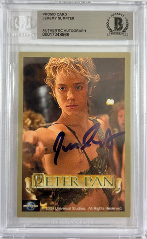 Jeremy Sumpter autographed signed Peter Pan card BAS Encap