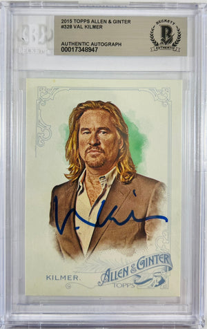 Val Kilmer autographed signed Batman Top Gun card BAS Encap