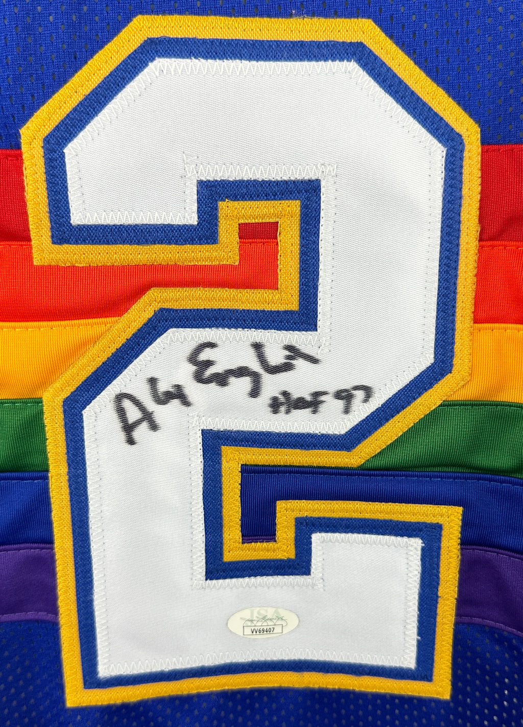 Alex English autographed signed inscribed jersey NBA Denver Nuggets JSA COA