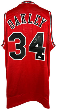 Charles Oakley autographed signed jersey NBA Chicago Bulls JSA COA