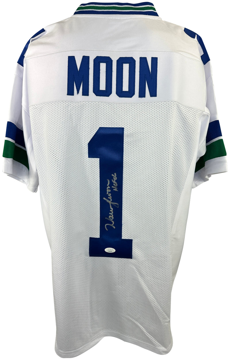 Warren Moon autographed signed inscribed jersey pro style JSA COA