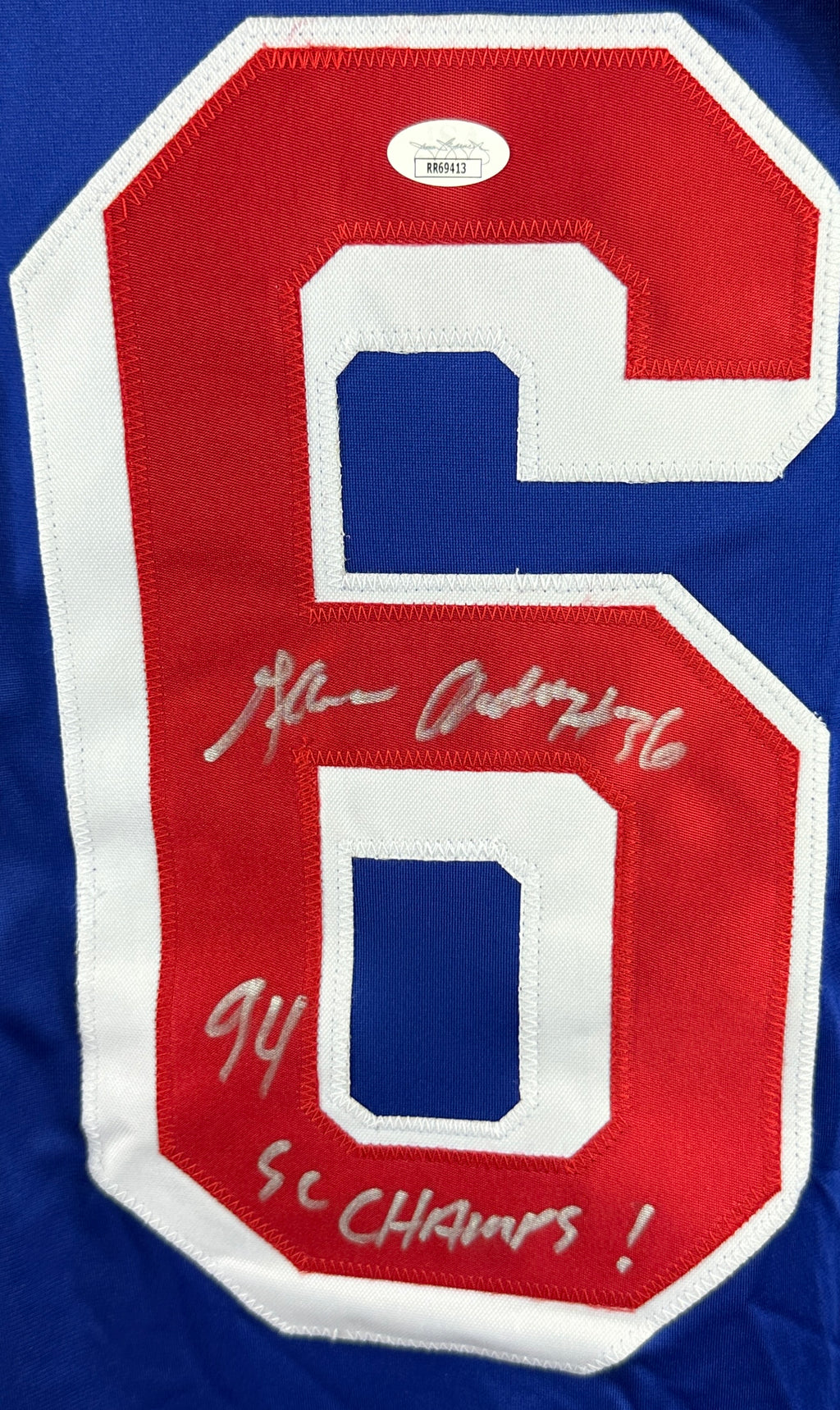 Glenn Anderson signed autographed jersey NHL New York Rangers JSA COA