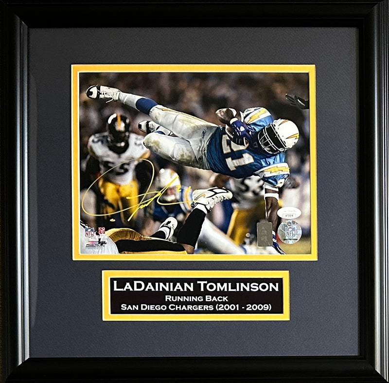 LaDainian Tomlinson signed framed 8x10 photo NFL San Diego Chargers JSA COA