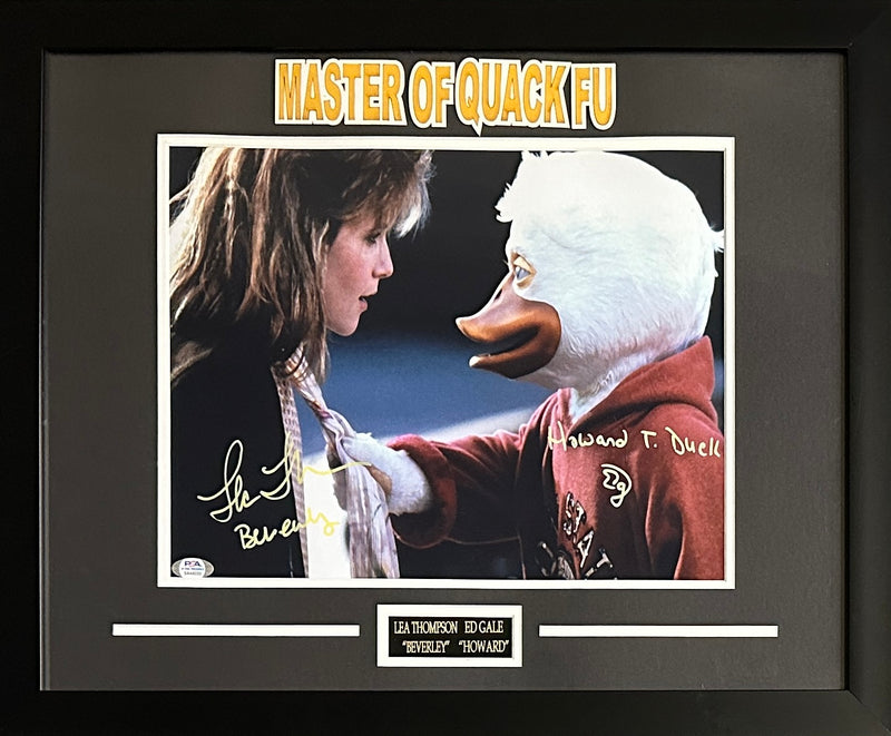 Lea Thompson Ed Gale autographed inscribed framed 11x14 Howard The Duck PSA COA