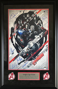 Avengers Cast signed autographed framed 16x20 photo JSA LOA