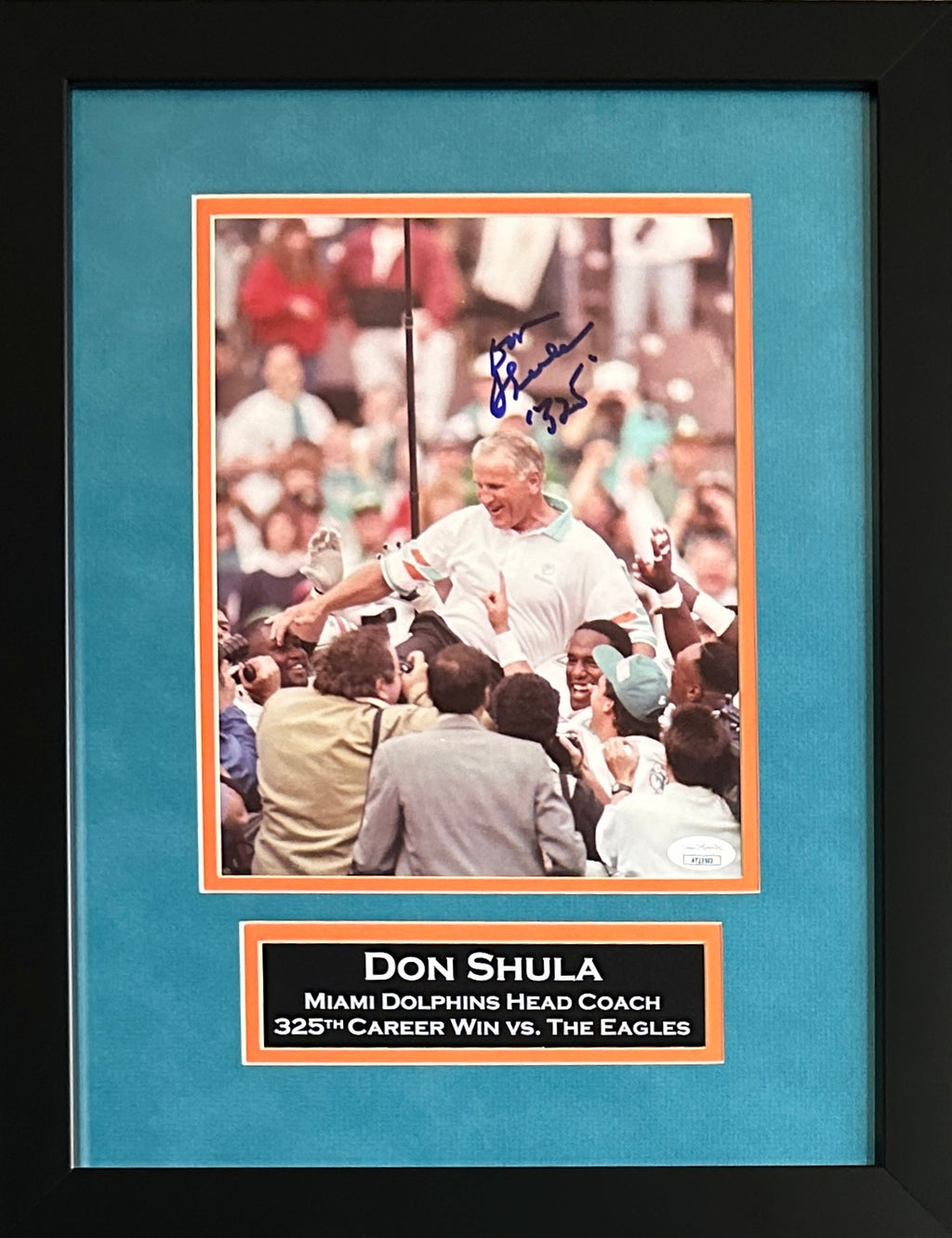 Don Shula signed autographed framed 8x10 photo NFL Miami Dolphins JSA COA